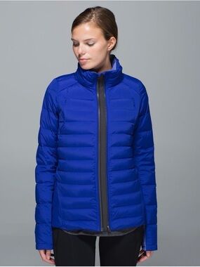 Lululemon Fluffed Up Jacket sz 8 Pigment Blue